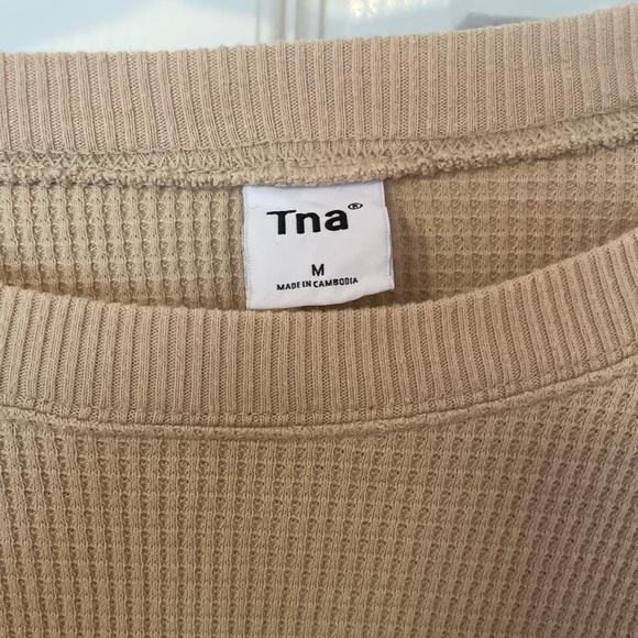 TNA - cropped, boxy waffle top - Picture 2 of 5